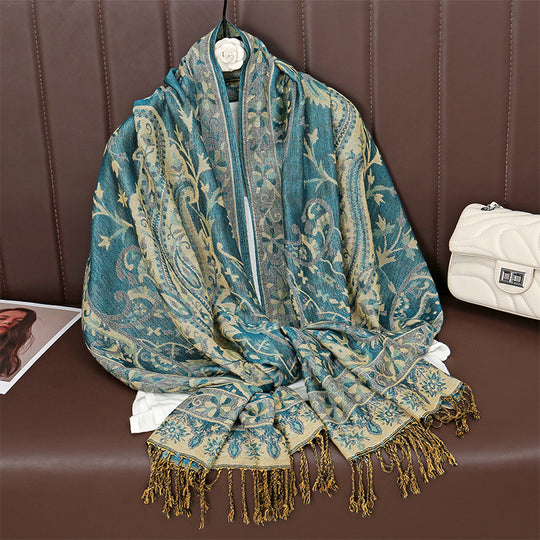 Elegante Stola mit Jacquard-Muster