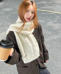 Alpaka Schal Creme