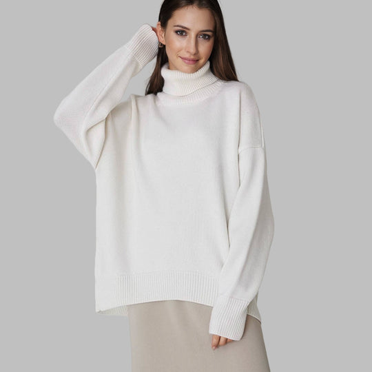 Lockerer Rollkragenpullover in klassischem Design