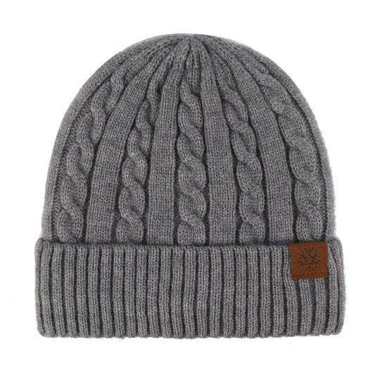 Gefütterte Strickmütze mit Umschlag, Winter