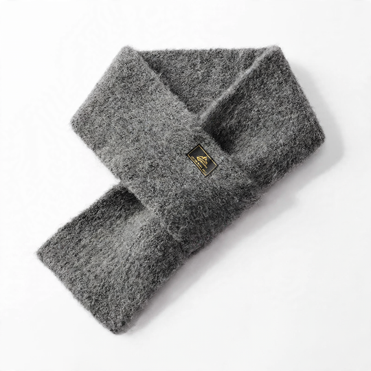 Warmer Herren-Strickschal, einfarbig, 77 cm