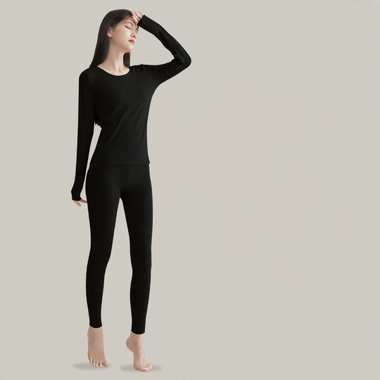 Damen Thermo-Unterwäsche-Set, 95% Baumwolle, antibakteriell