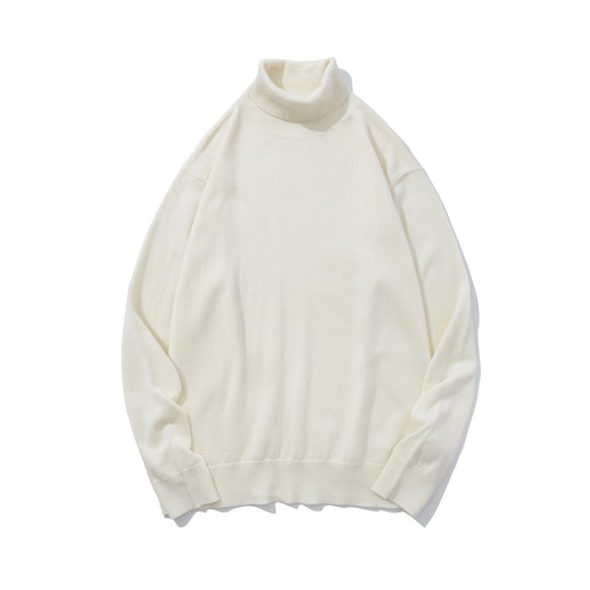 Herren-Wollpullover, Rollkragen, 100% Wolle, dick