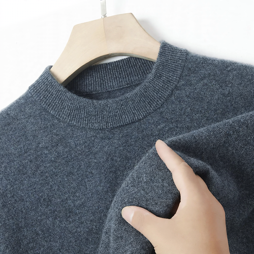 Herren-Kaschmirpullover, einfarbig, wärmend