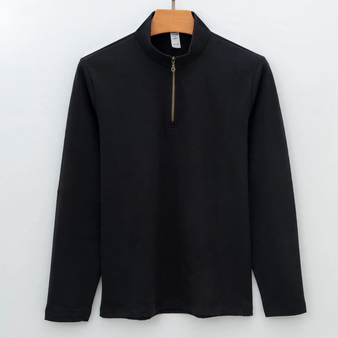 Elastisches Sport-Sweatshirt mit halbem Reißverschluss