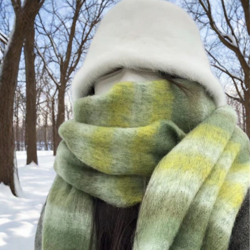Karierter Winterschal, 210x30cm