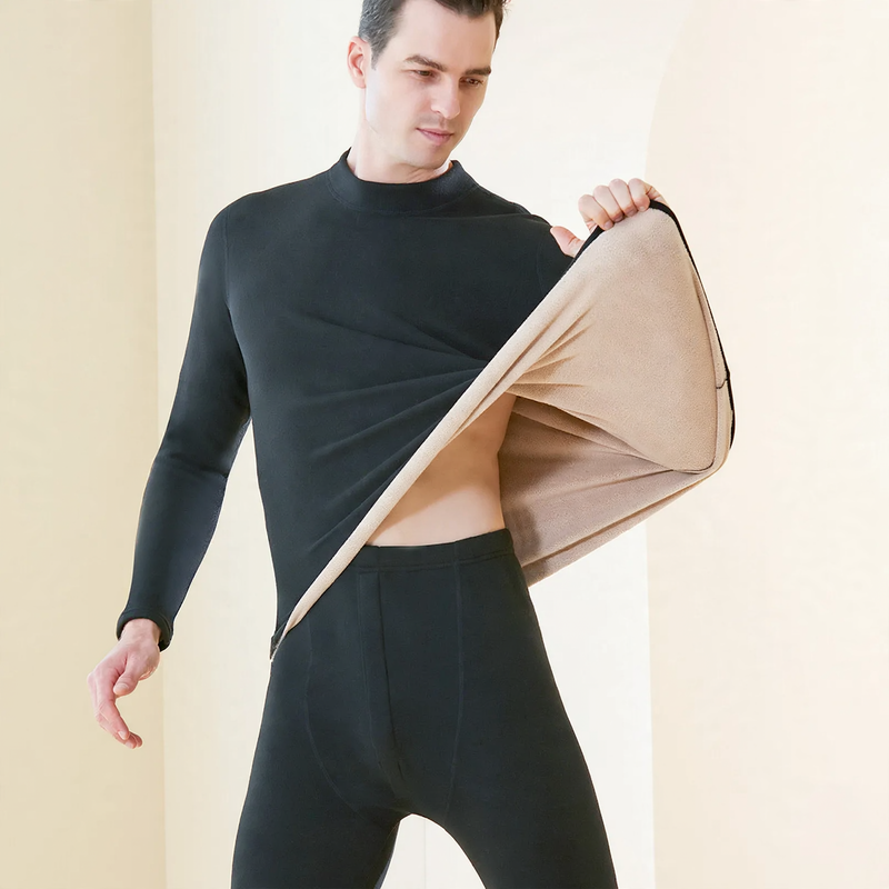 Thermo-Set für Damen und Herren, gefüttert, Stehkragen