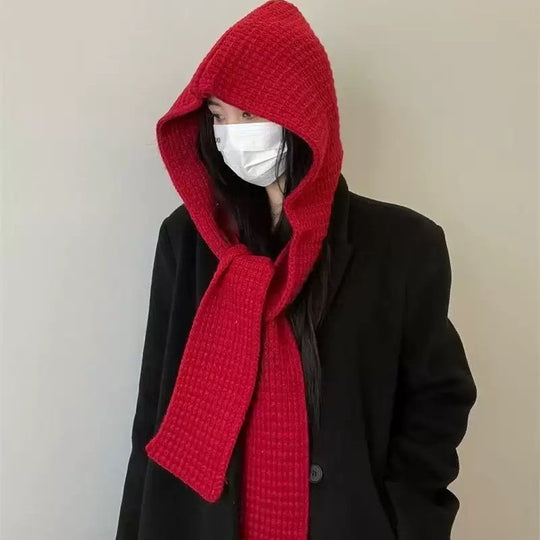 2-in-1 Kapuzen-Schal und Mütze Set