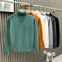 Olivgrün Stehkragen Pullover