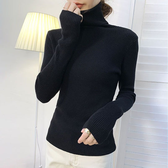 Damen-Rollkragenpullover, körpernah, große Größen