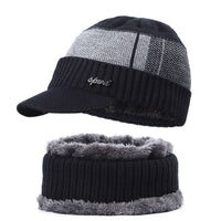 Schwarz Mütze Halstuch Set