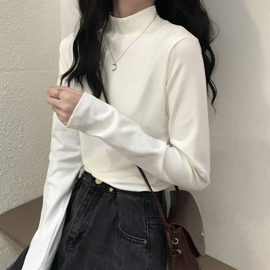 Damen-Langarmshirt mit Stehkragen