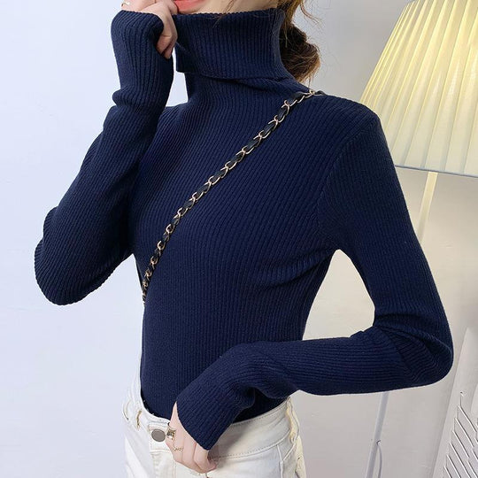 Damen-Rollkragenpullover, langärmlig, große Größen
