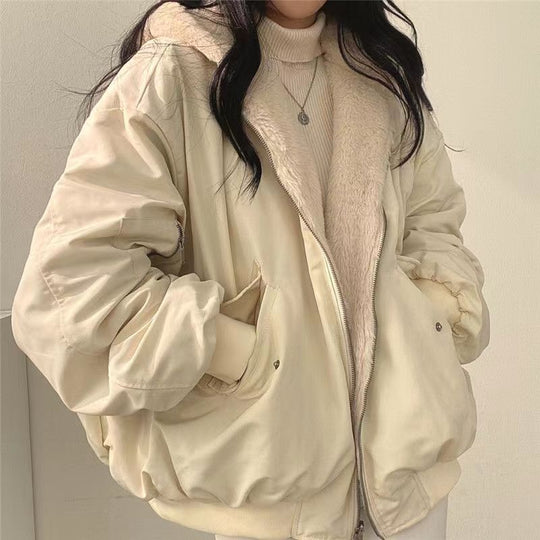 Wende-Steppjacke mit Lammfleece-Futter