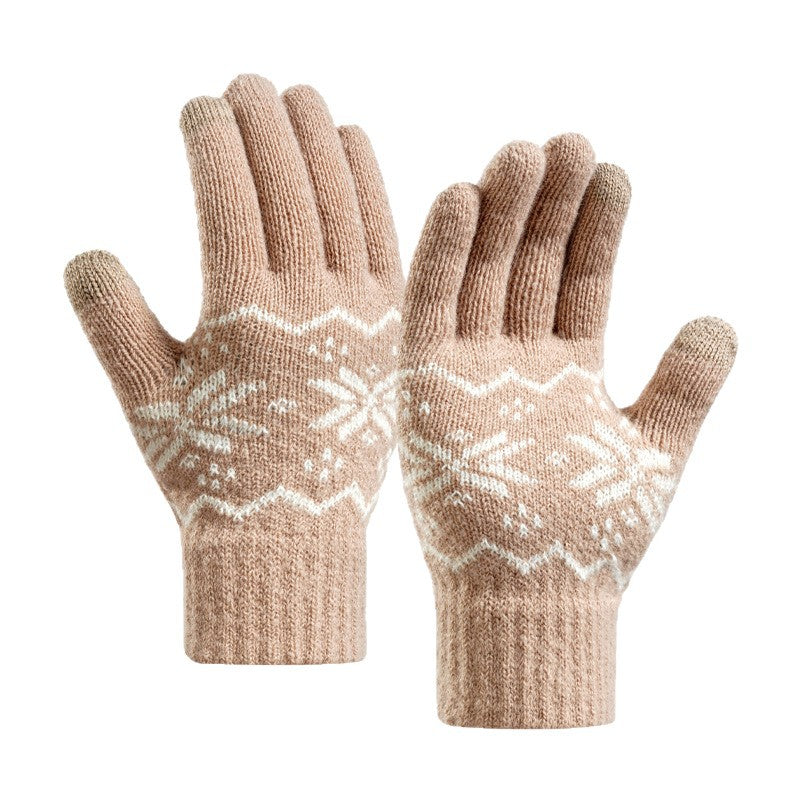 Winter Strick-Set: Touchscreen-Handschuhe, Mütze und Schal