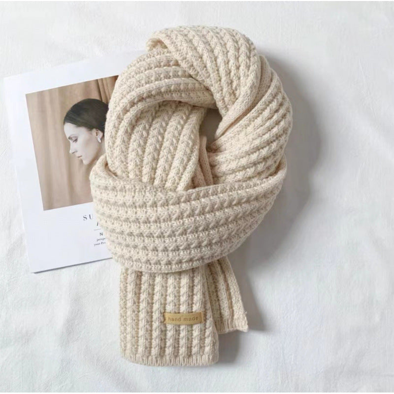 Einfarbiger Strickschal für Damen und Herren