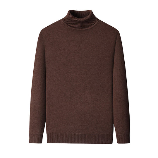 Herren-Strickpullover, gefüttert, Stehkragen
