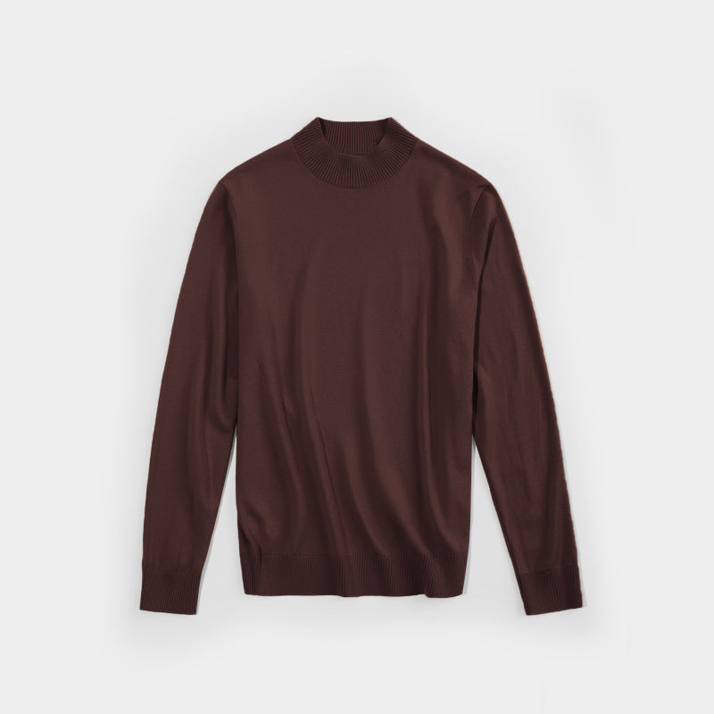 Herren-Strickpullover, maschinenwaschbar, Stehkragen