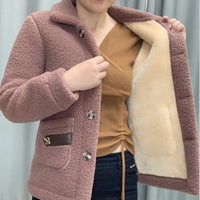 Lederband Fleece Rotbraun