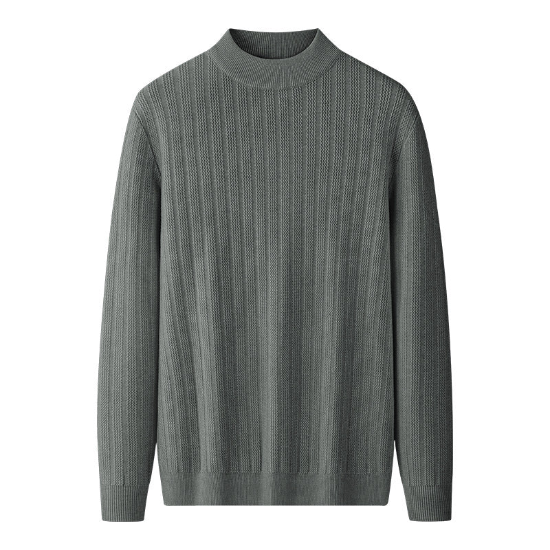 Herren-Strickpullover mit Stehkragen
