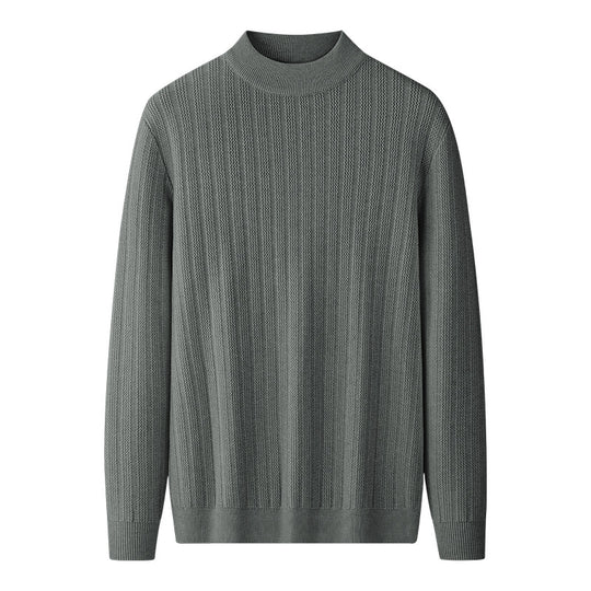 Herren-Strickpullover mit Stehkragen
