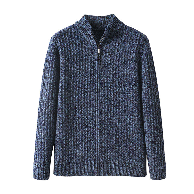 Gefütterte Strickjacke mit Reißverschluss für Herren