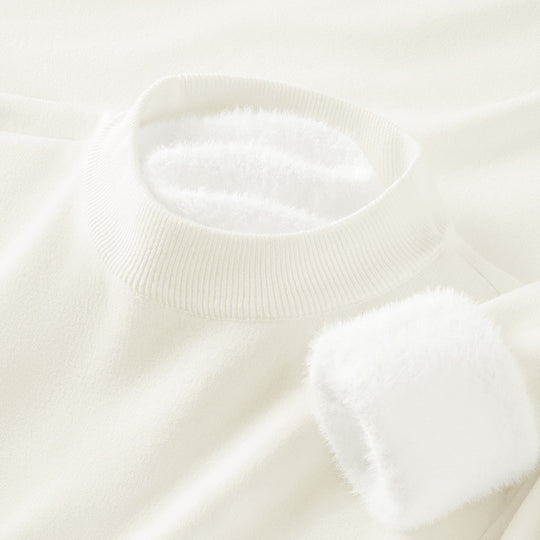 Herren-Pullover mit Stehkragen aus Modal-Wollmischung