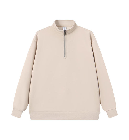 Unisex-Sweatshirt mit Stehkragen und Reißverschluss