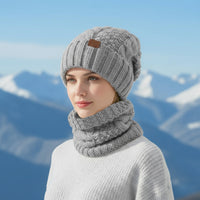 Lederlabel Set Grau