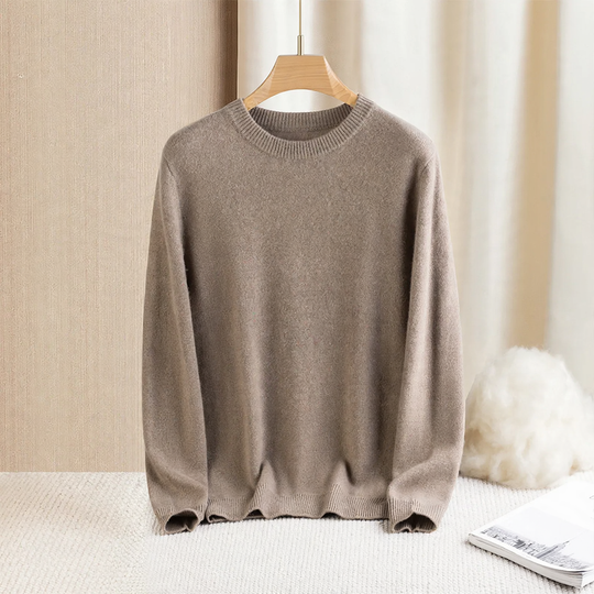 Herren-Kaschmirpullover, Rundhals oder Stehkragen, gestrickt