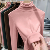 Ziegelrosa, Rollkragen Fleece