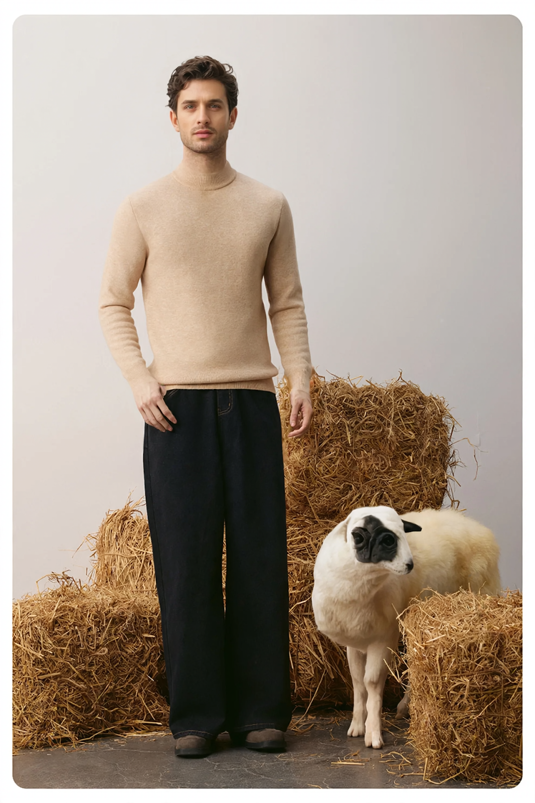 Herren Strickpullover mit Innenfutter, gefüttert und warm