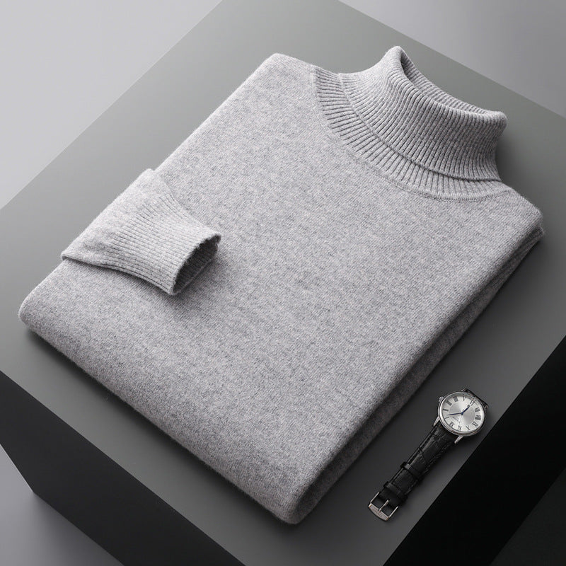 Herren-Wollpullover, Rollkragen, 100% Wolle