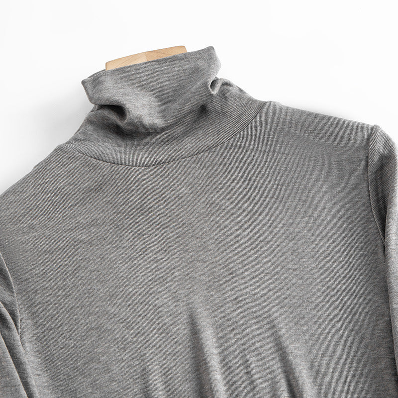 Eleganter Damen-Rollkragenpullover aus Seidenmischung
