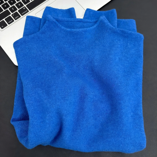 Damen-Strickpullover mit Stehkragen