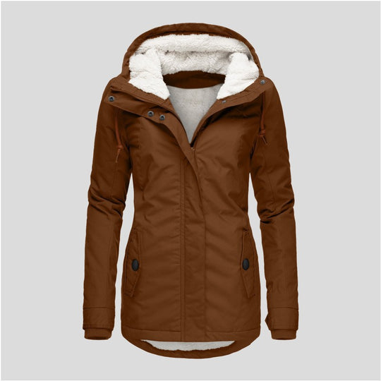 Gefütterter Parka mit Lammfell-Imitat