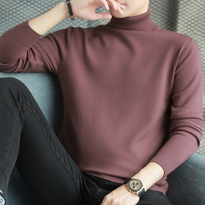 Herren-Strickpullover mit Stehkragen