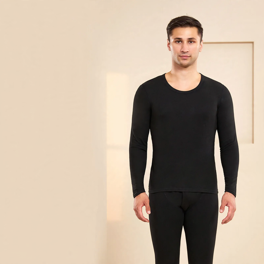 Unisex Thermounterwäsche-Set, gefüttert, Rundhals