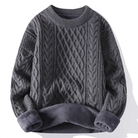 Grau Rundhals Fleece