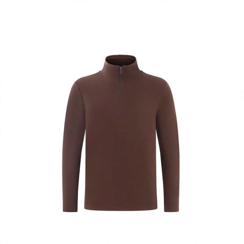 Herren-Pullover mit Stehkragen und Reißverschluss