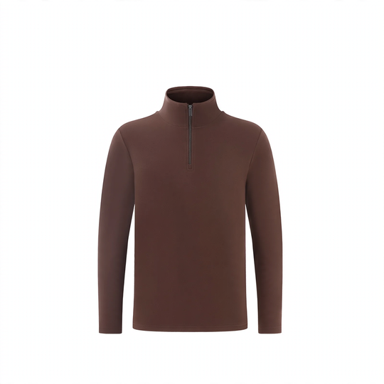 Herren-Pullover mit Stehkragen und Reißverschluss