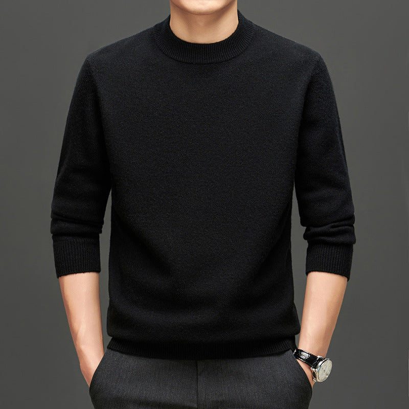 Herren-Kaschmirpullover mit Stehkragen, 400g