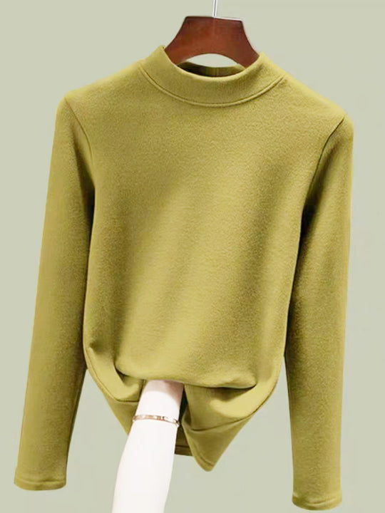 Damen-Thermo-Unterziehshirt, halbhoher Kragen, gefüttert