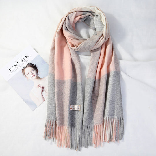 Langer Schal im Karomuster, warmes Winter-Accessoire