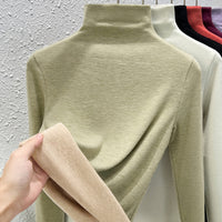 Grün Halbrollkragen Fleece