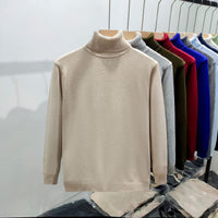 Khaki Stehkragen Pullover