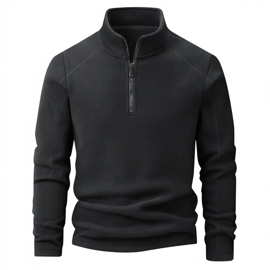 Fleece-Sweatshirt mit Stehkragen und Reißverschluss