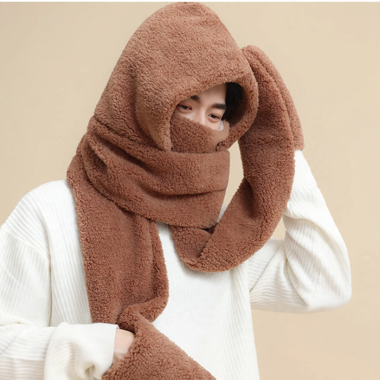 Winter-Set für Herren: Mütze, Schal und Handschuhe