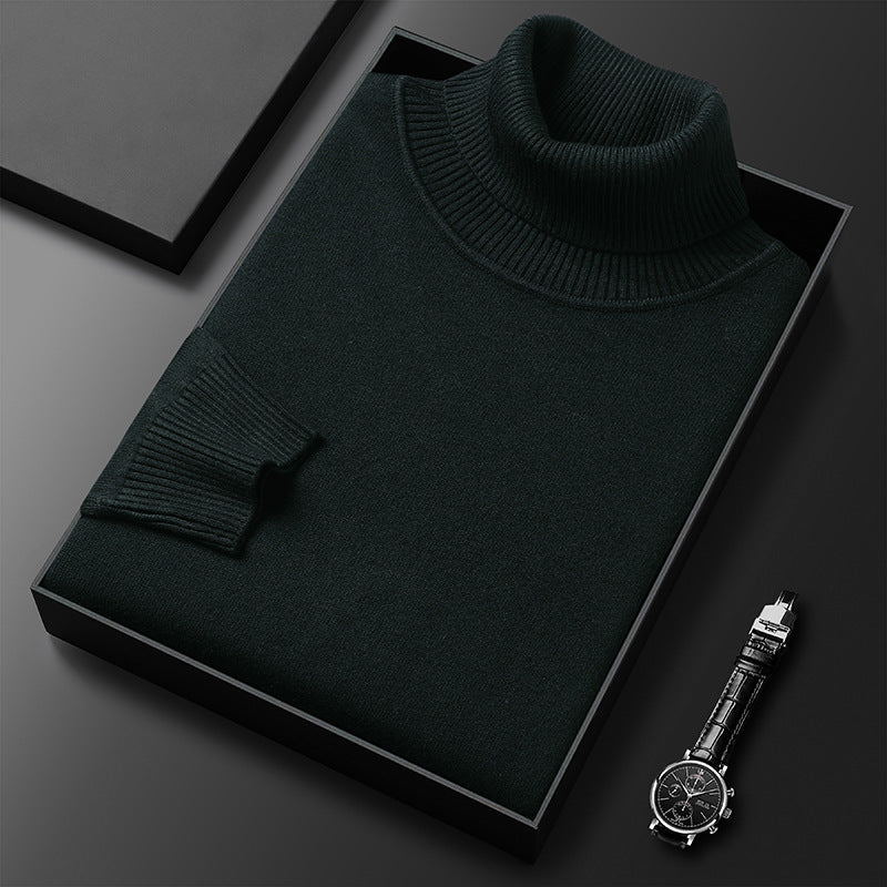 Herren-Rollkragenpullover, figurbetont, gestrickt