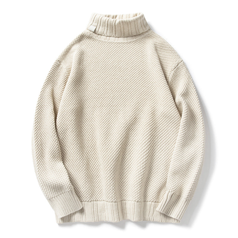 Herren-Strickpullover mit Rollkragen im Retro-Stil